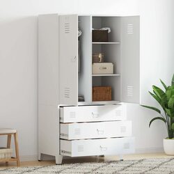 Value-Driven Metal Wardrobe Cabinet for Clutter Control