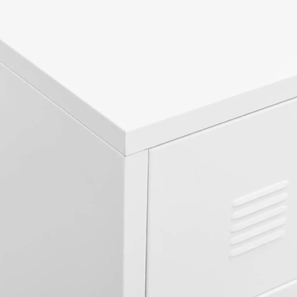 Metal Drawer Cabinet 4-Drawer Storage Unit Organiser White 78W x 40D x 93H cm