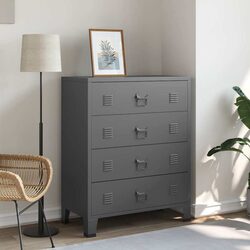 Reliable Anthracite 4-Drawer Storage Cabinet