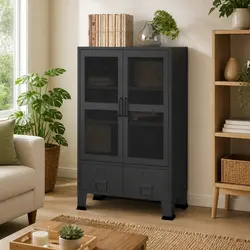 Reliable Metal Storage Chest with Mesh Doors