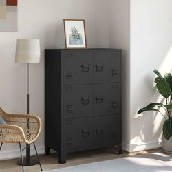 Reliable and Practical 6-Door Metal Chest