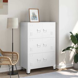 Value-Driven 6-Door Metal Storage Chest in White