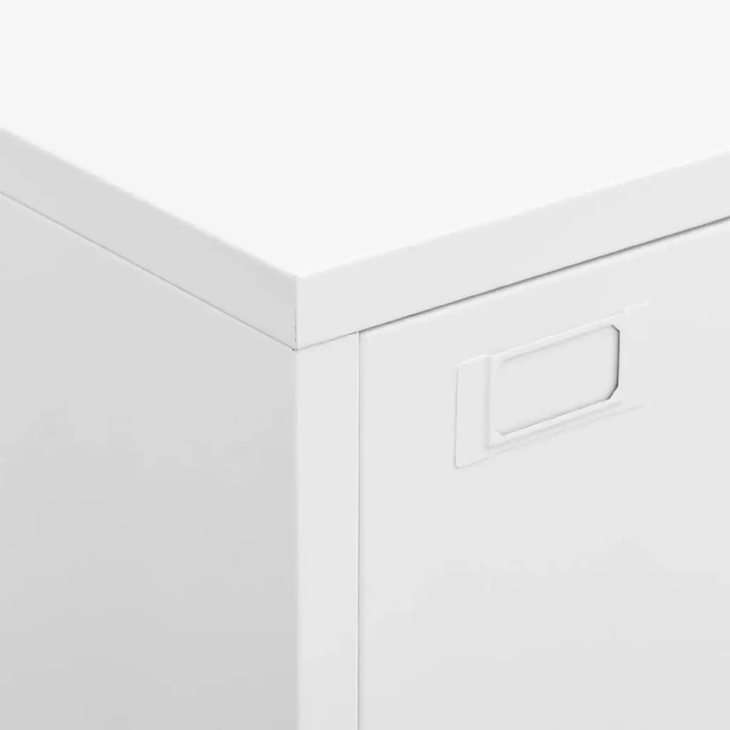 Industrial Storage Chest 6 Door Metal Cabinet White Organiser