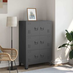 Reliable 6-Door Metal Storage Chest for Practical Use