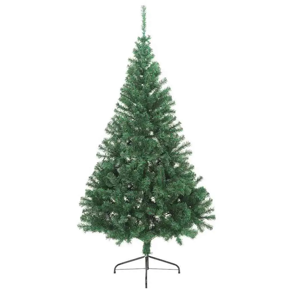 Artificial Christmas Tree Pre-lit 180 cm Green Cone LED Warm White Lights