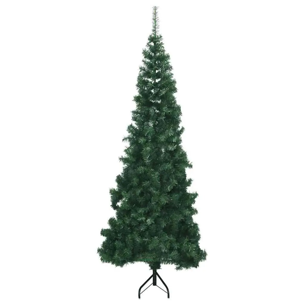 Corner Artificial Christmas Tree 180cm Green Pre-Lit LED Holiday Decoration