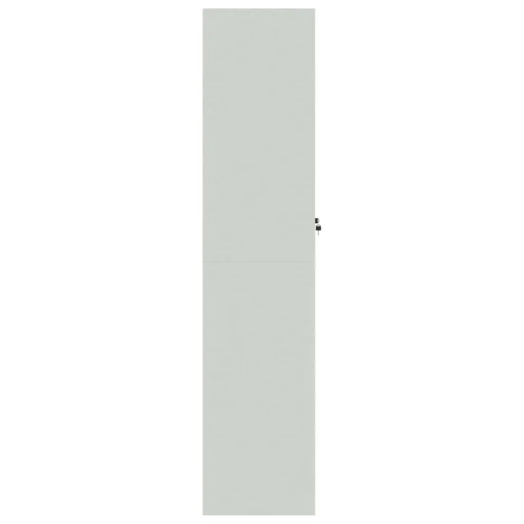 Grey Steel File Cabinet with Lock and Shelves