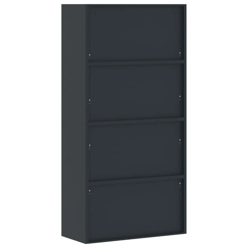 File Cabinet Lockable 90x40x180cm Anthracite Steel Adjustable Shelves