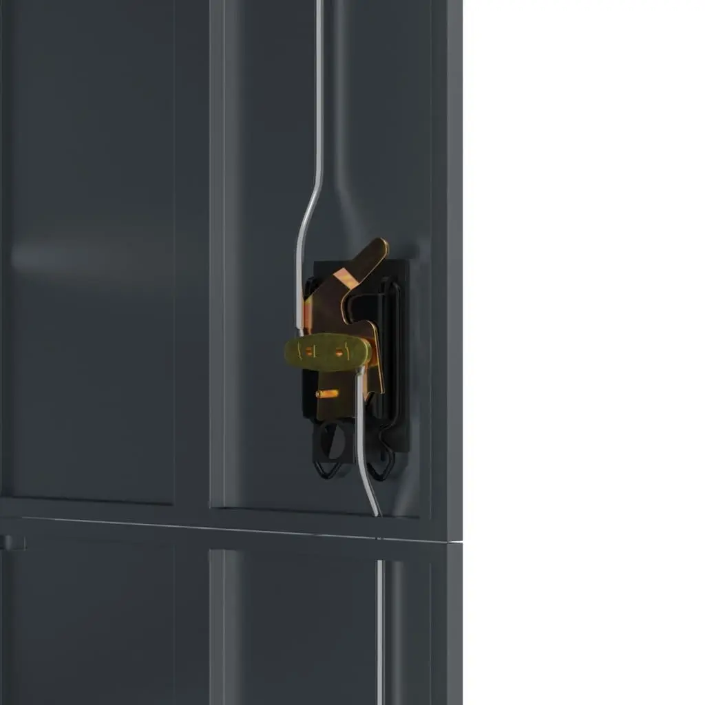 File Cabinet Lockable 90x40x180cm Anthracite Steel Adjustable Shelves