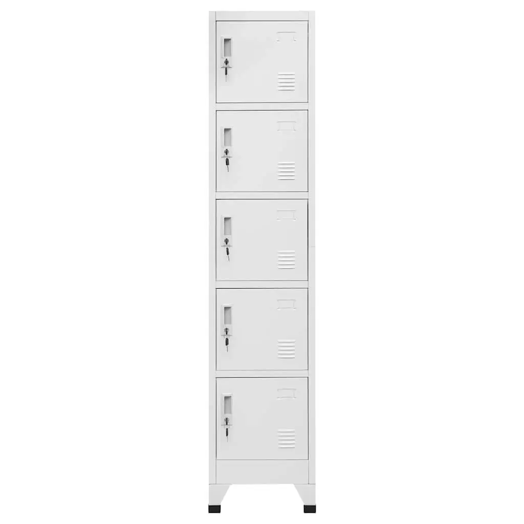 Steel Locker Cabinet Grey Storage Unit 38W x 40D x 180H cm