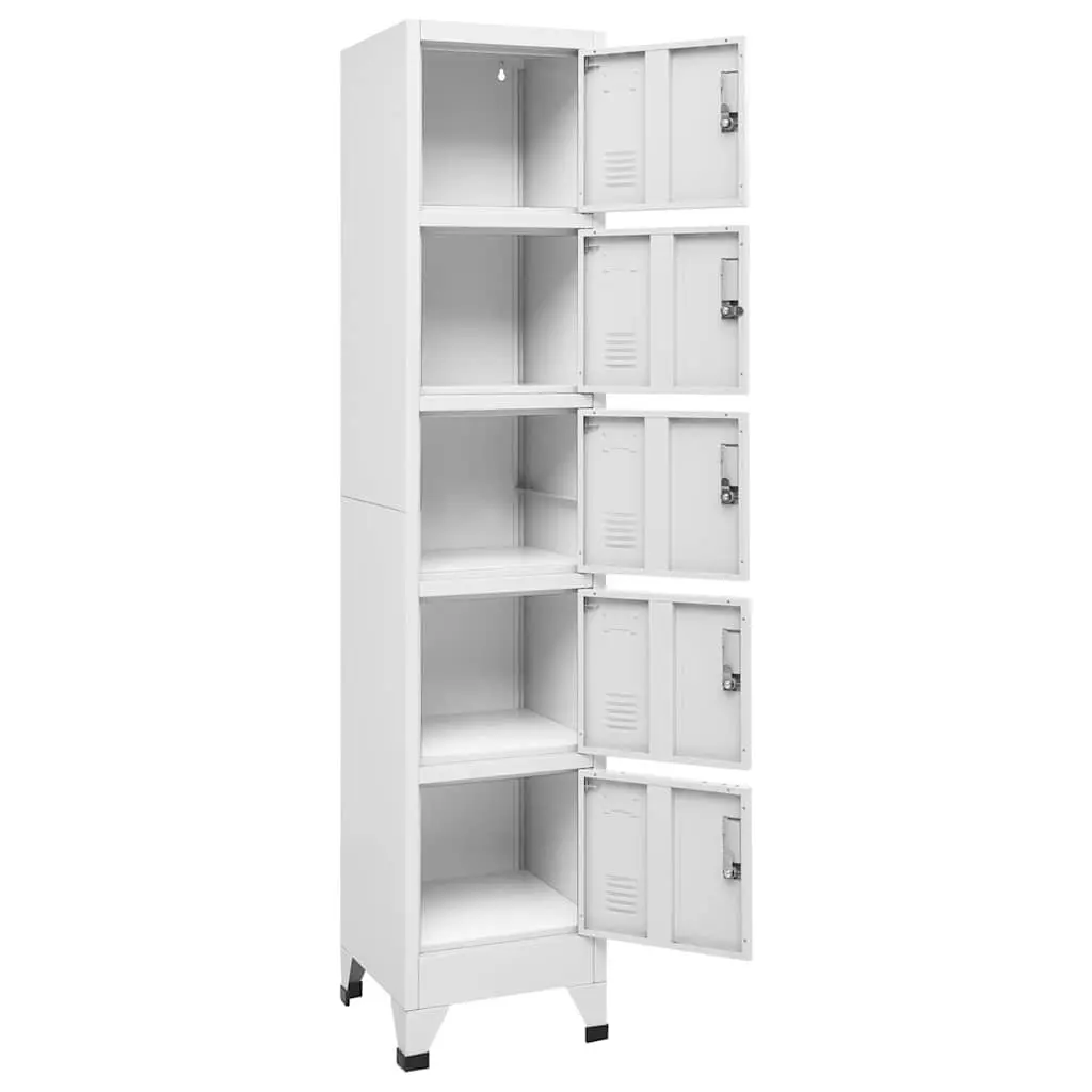 Steel Locker Cabinet Grey Storage Unit 38W x 40D x 180H cm