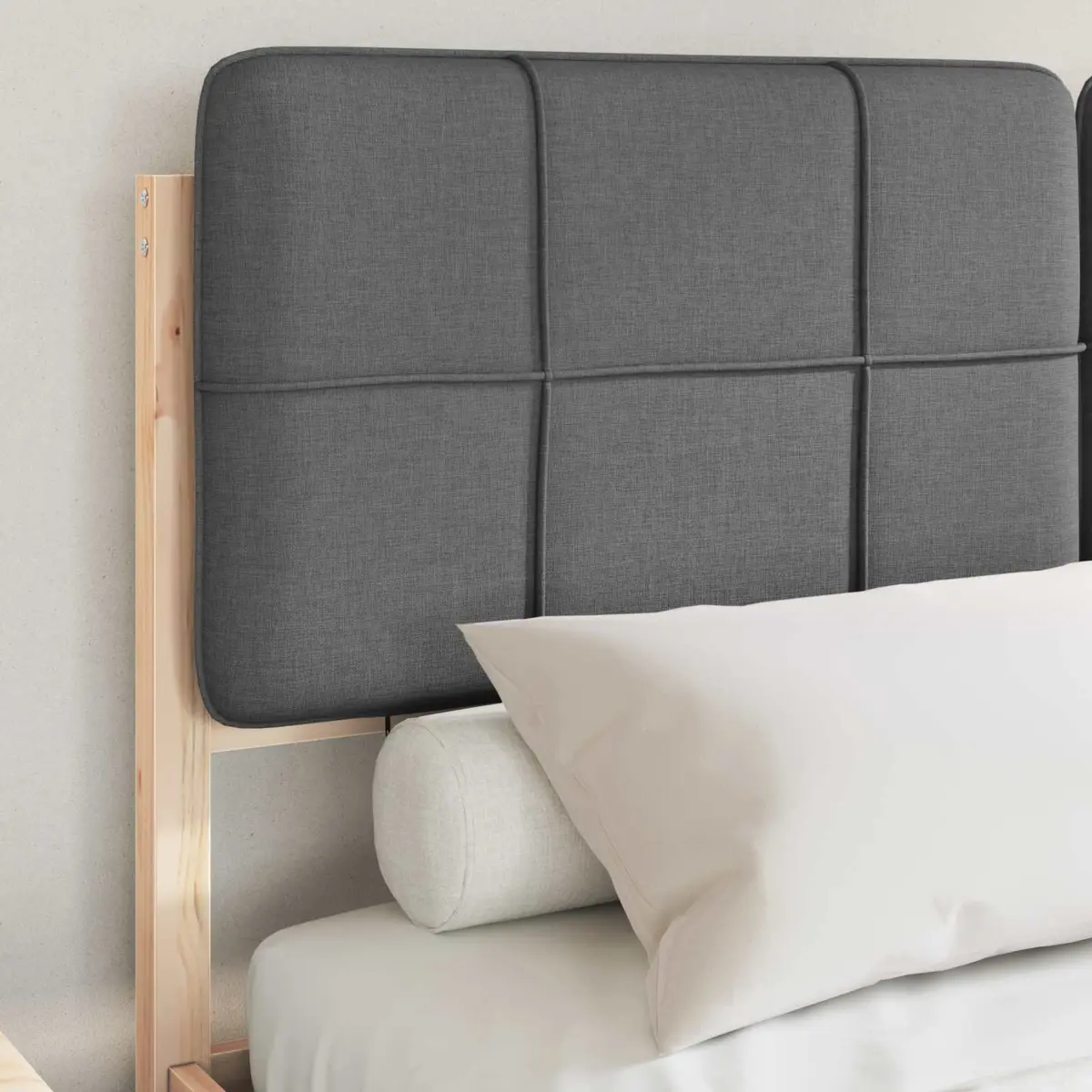 Grey Upholstered Bed Frame