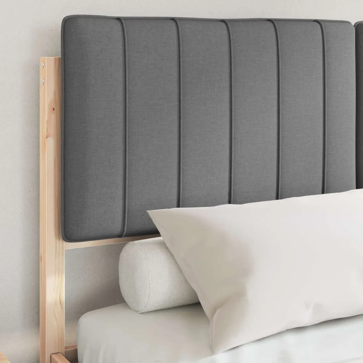 Grey Upholstered Bed Frame