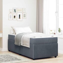 Reliable Grey Bed Frame and Mattress Combination