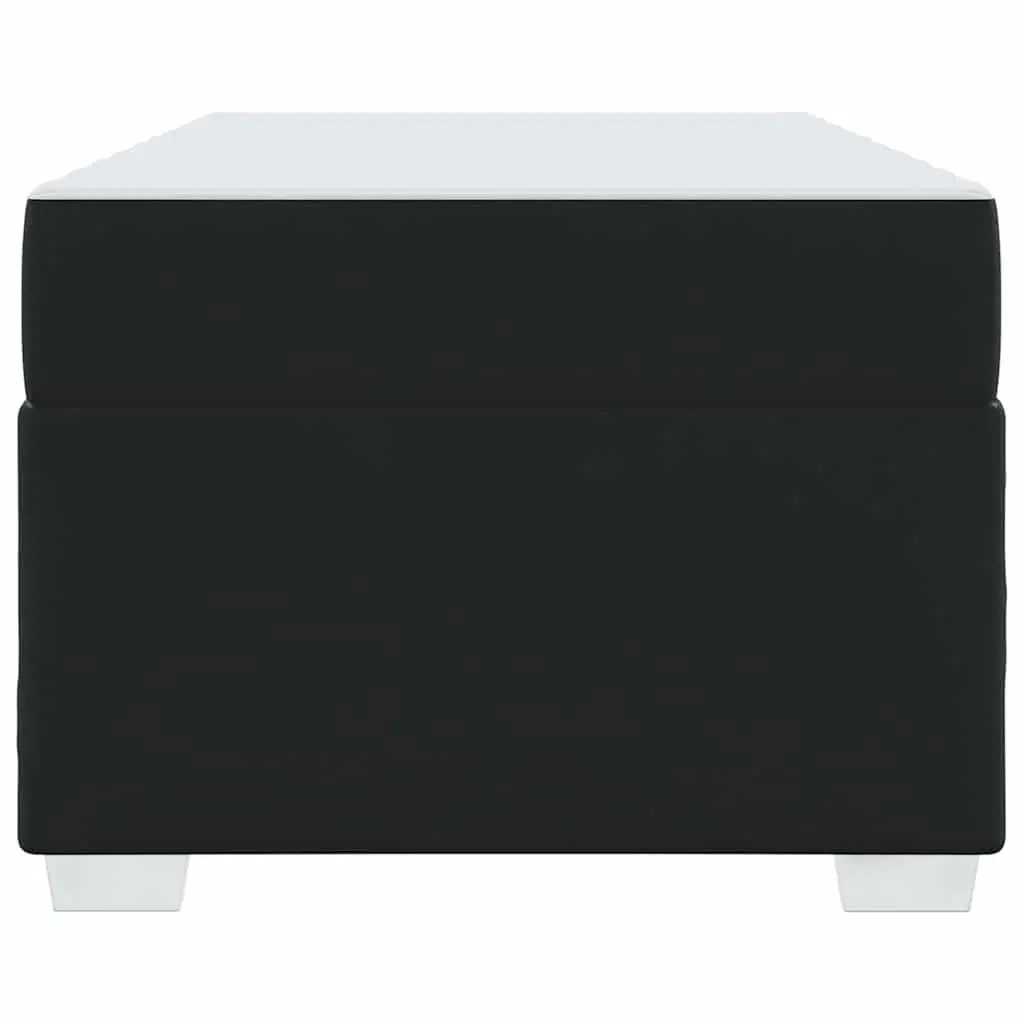 Bed Frame with Mattress Black 90 x 190 cm Modern Bedroom Furniture Fabric