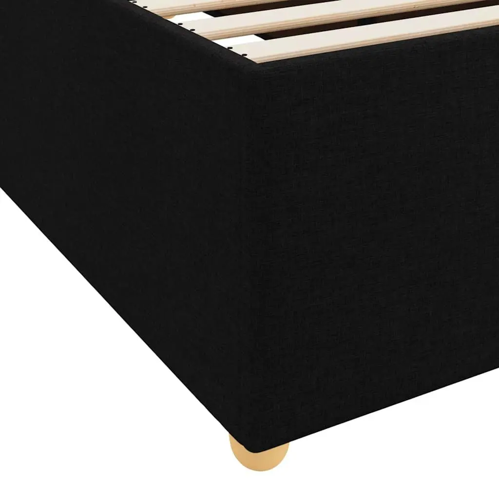 Bed Frame with Mattress Black 90 x 190 cm Modern Minimalist Design Engineered