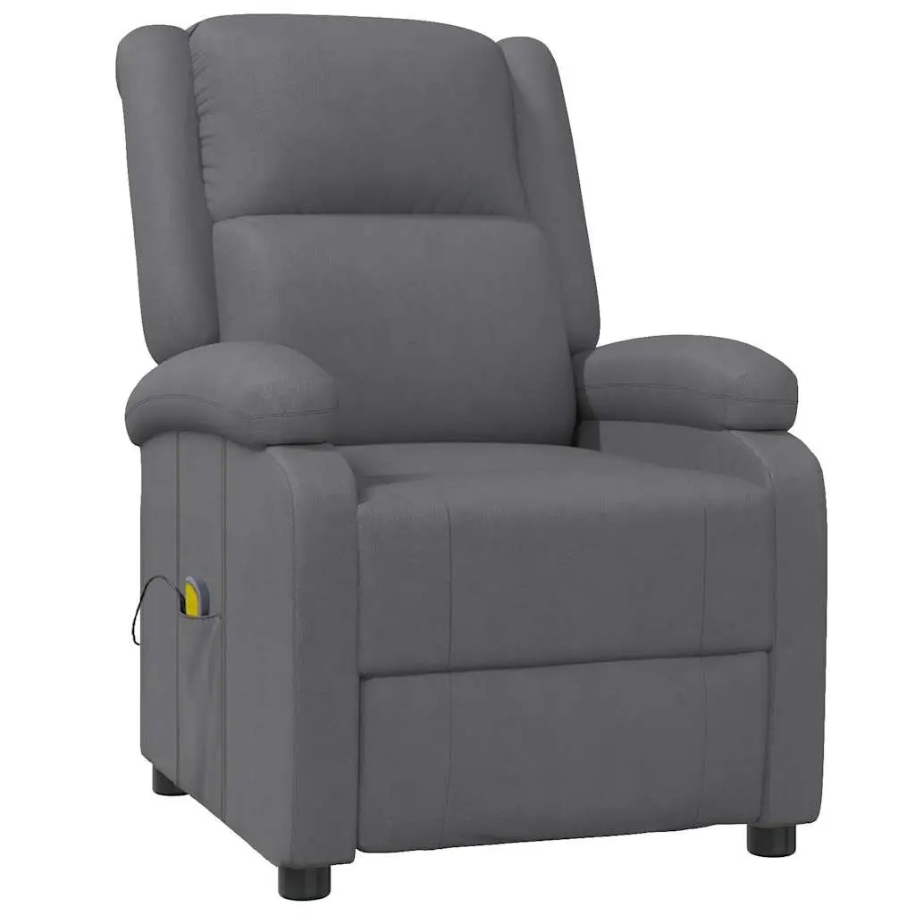 Electric Massage Chair Grey Reclining Vibration 3 Positions