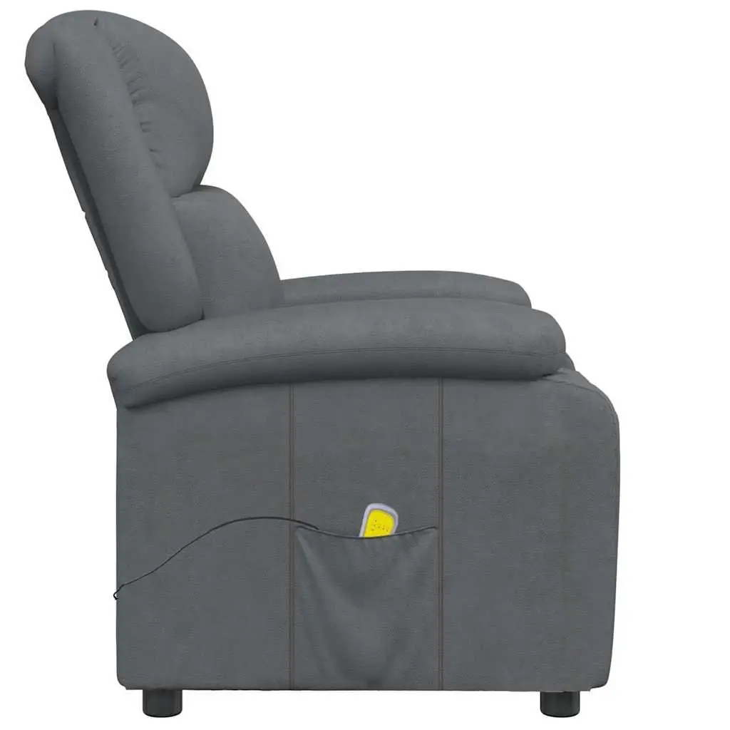 Electric Massage Chair Grey Reclining Vibration 3 Positions