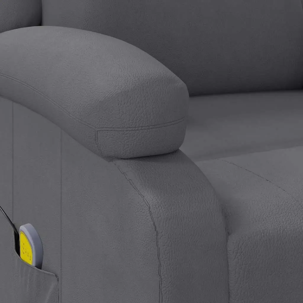 Electric Massage Chair Grey Reclining Vibration 3 Positions