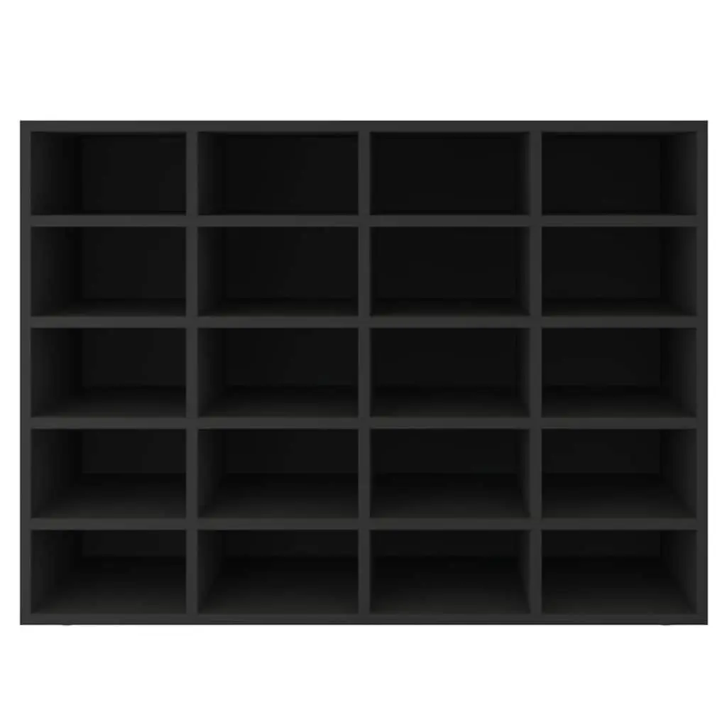 Shoe Rack Organiser 20 Compartments Storage Cabinet Wall Mount Black