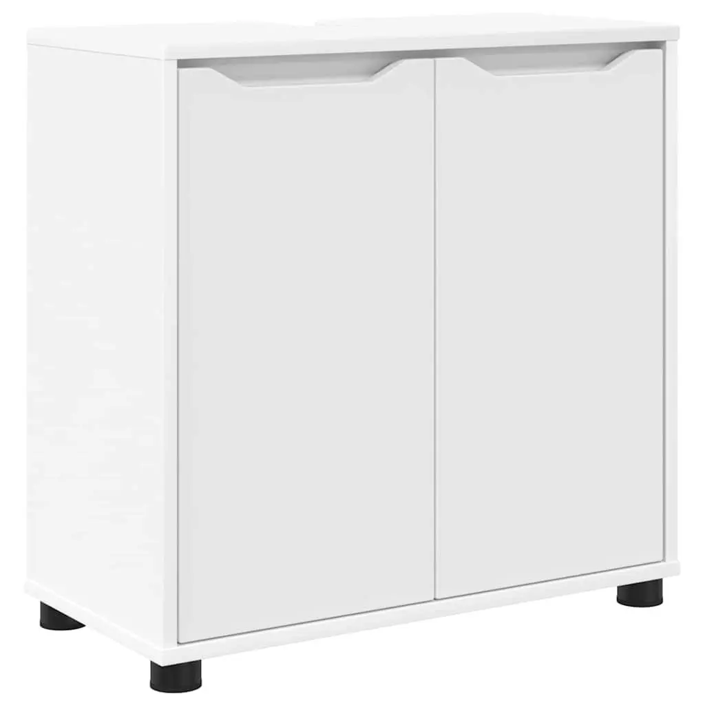 Bathroom Furniture Set 4 Piece White Modern Storage Cabinet Basin Mirror Vanity