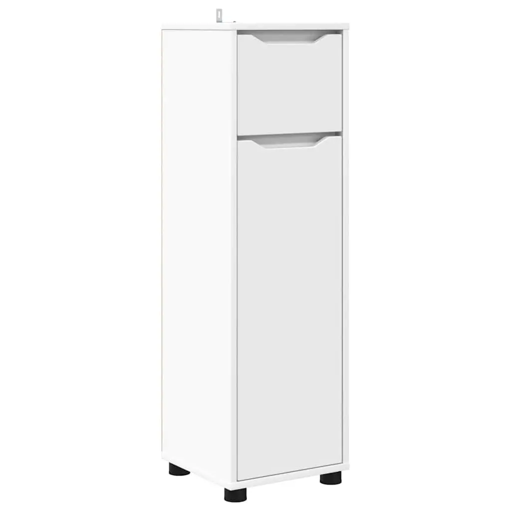 Bathroom Furniture Set 4 Piece White Modern Storage Cabinet Basin Mirror Vanity