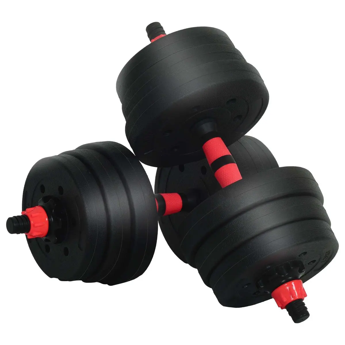 Adjustable Dumbbell Set 30kg Home Gym Strength Training Black