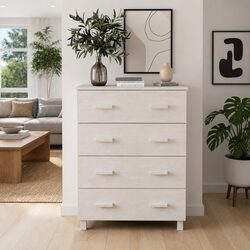 Reliable White Wooden Sideboard Cabinet with Ample Storage