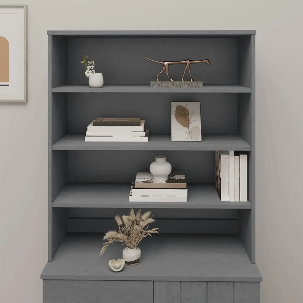 Sideboard Cabinet Topper Dark Grey 90x30x100cm Solid Pine Wood