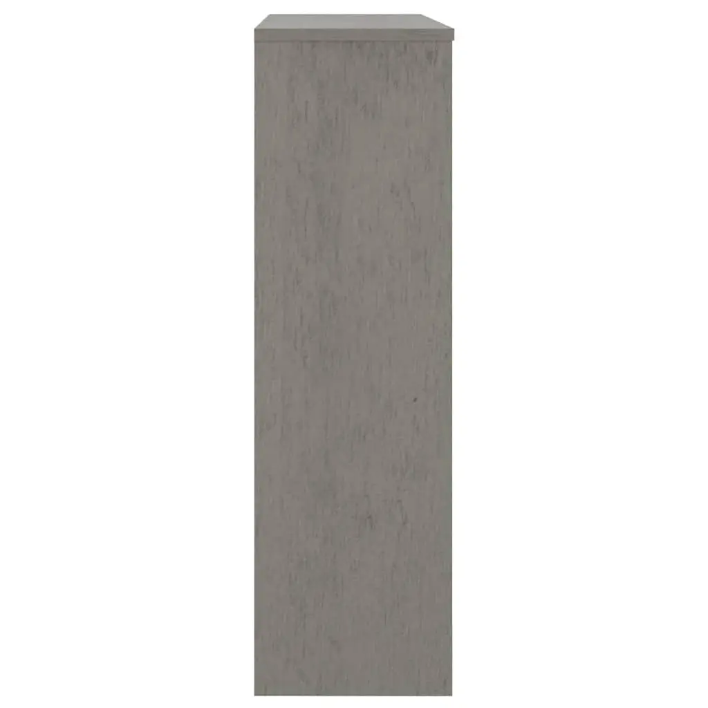 Grey Solid Pine Wood Highboard Cabinet 90x30x100cm