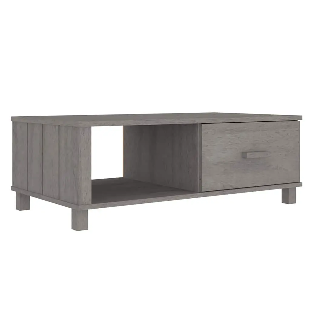 Grey Wooden Coffee Table with Drawer