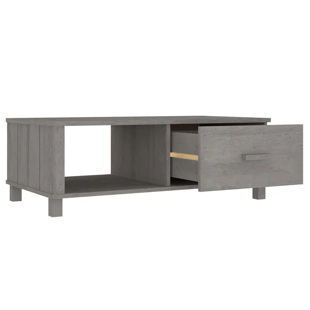 Grey Wooden Coffee Table with Drawer