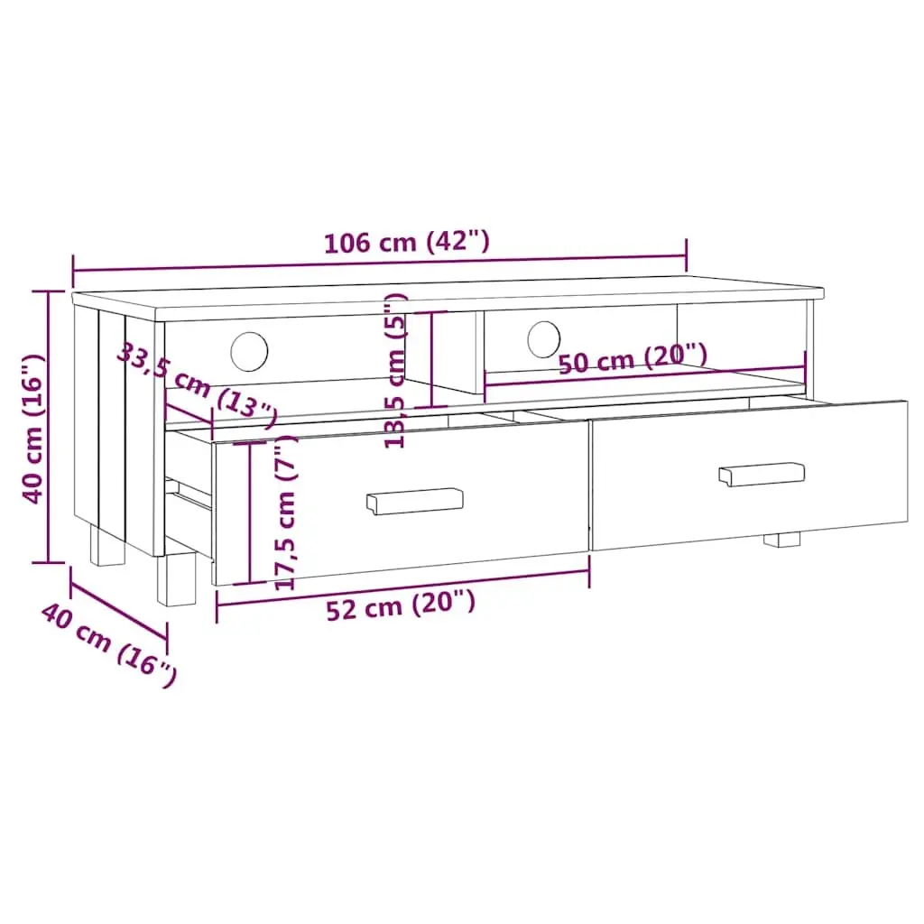 TV Cabinet Grey Wooden Storage Unit with Sliding Drawers and Compartments