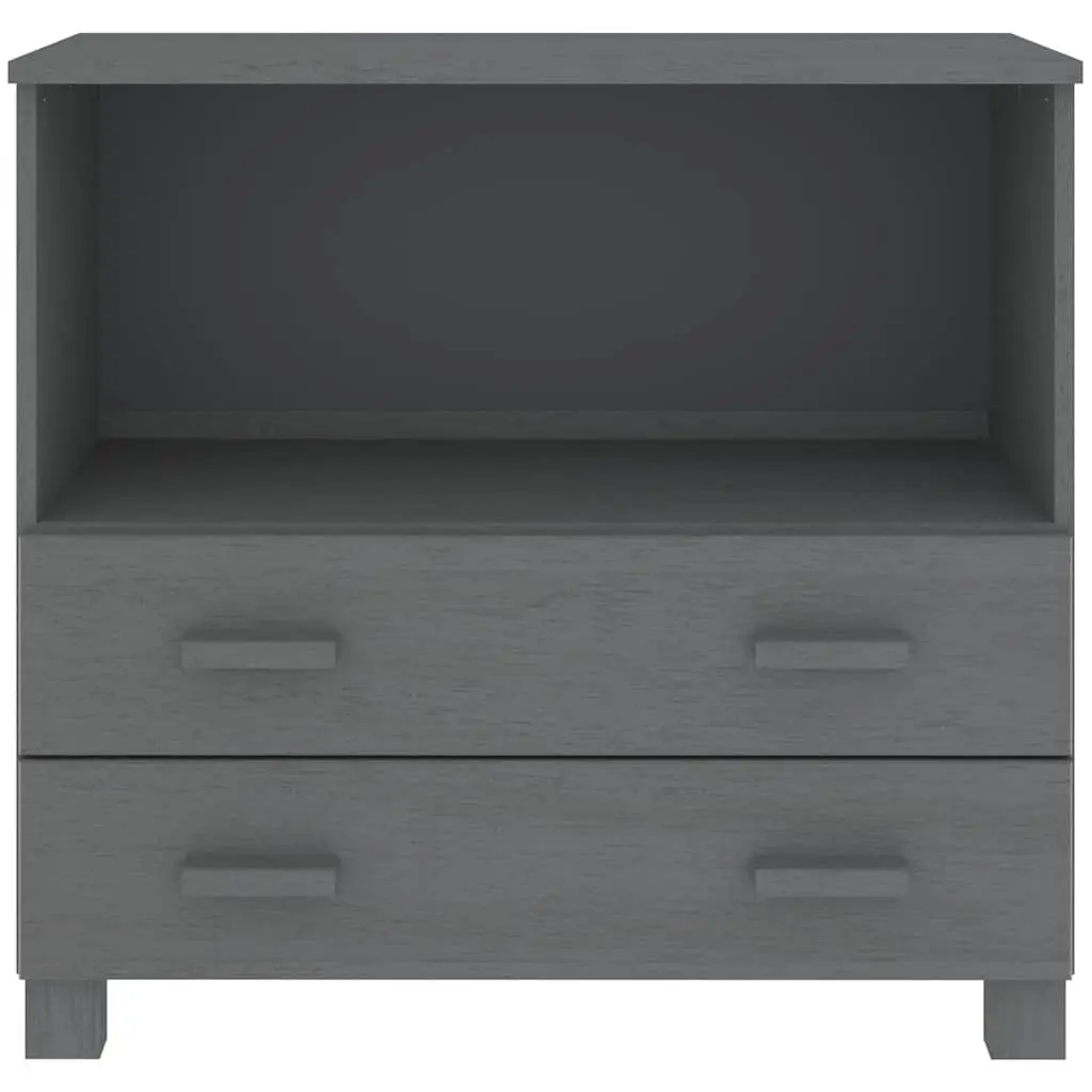 Wooden Sideboard Storage Cabinet with Drawers 85 x 35 x 80 cm Grey