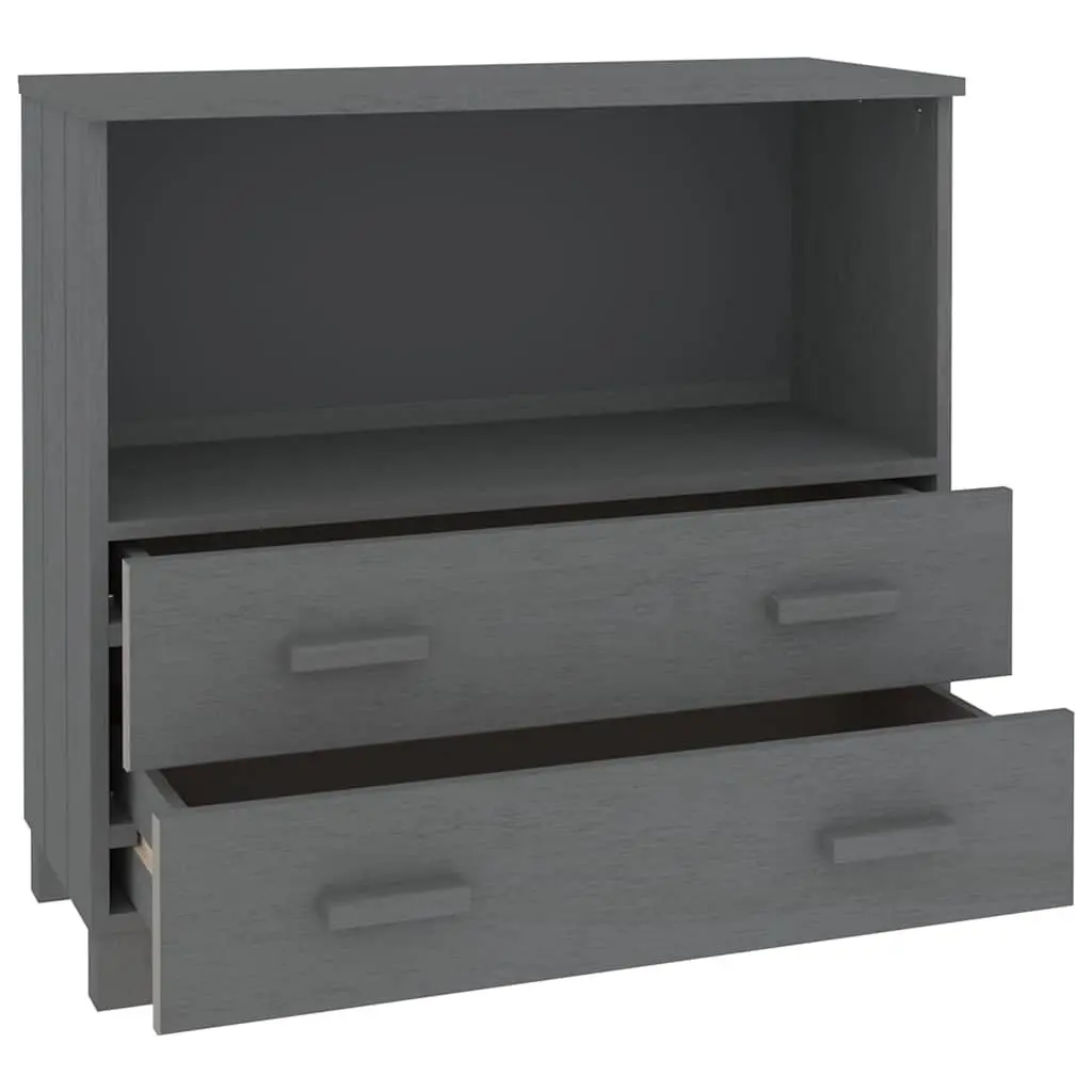 Wooden Sideboard Storage Cabinet with Drawers 85 x 35 x 80 cm Grey