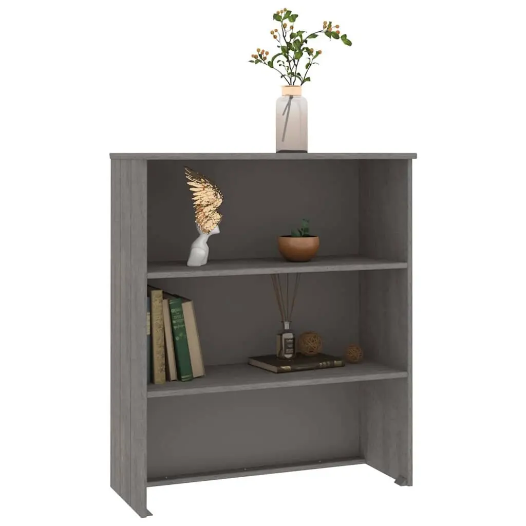 Highboard Top Light Grey 85x35x100cm Solid Pine Wood Sideboard Cabinet Topper