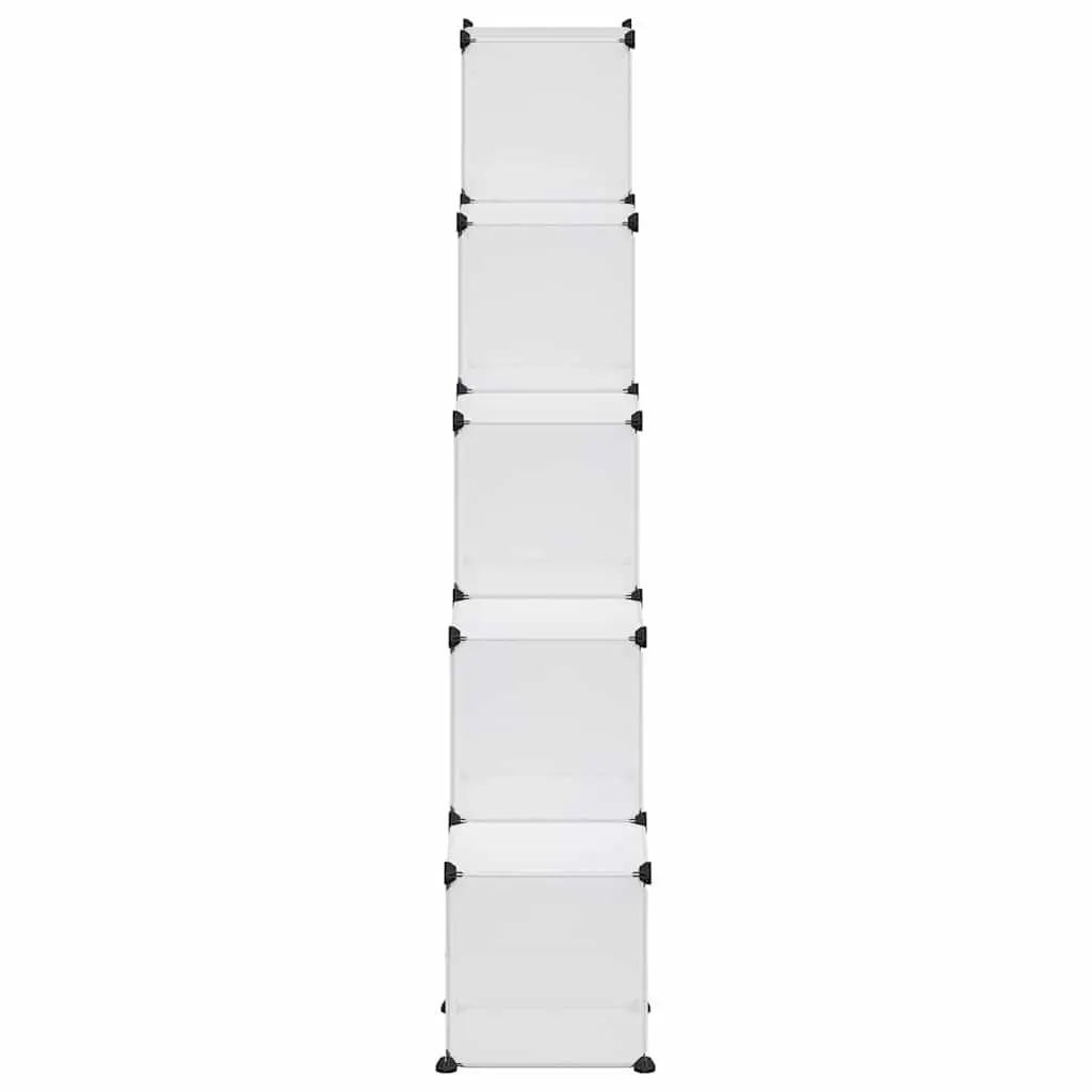 Modular Storage Organiser 15 Cube Unit Transparent PP Plastic Shelving System