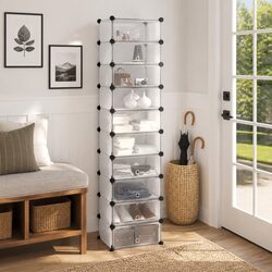 Reliable Shoe Rack Storage Solution 44x32x174cm
