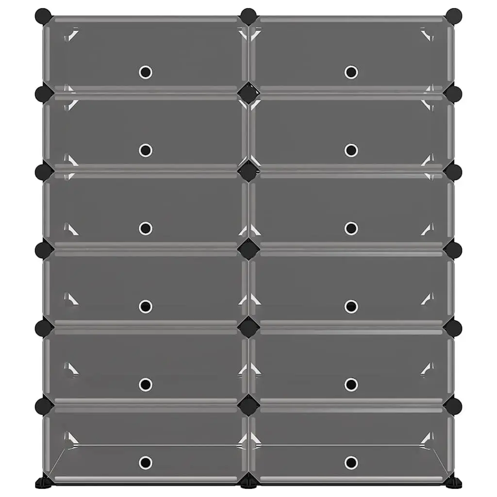 Shoe Rack Storage Organiser 94.5x36.5x106cm Black
