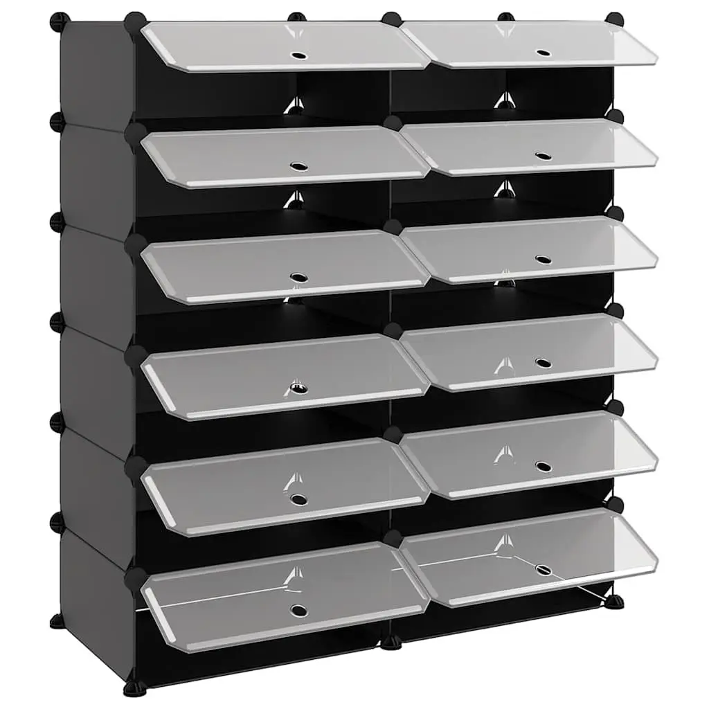 Shoe Rack Storage Organiser 94.5x36.5x106cm Black