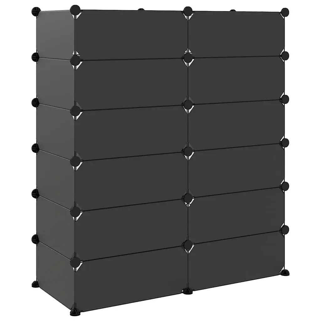 Shoe Rack Storage Organiser 94.5x36.5x106cm Black