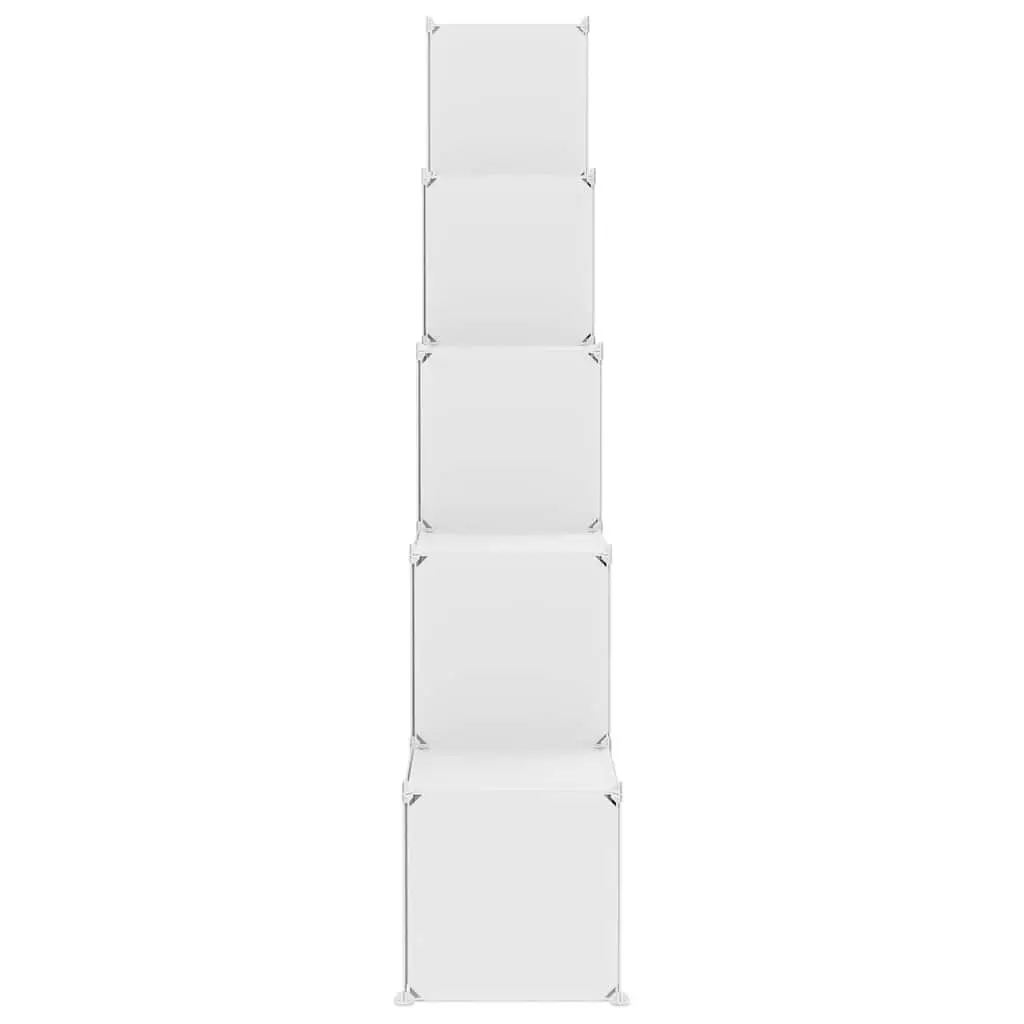 Kids Cube Storage Cabinet Organizer 15 Cubes White Plastic