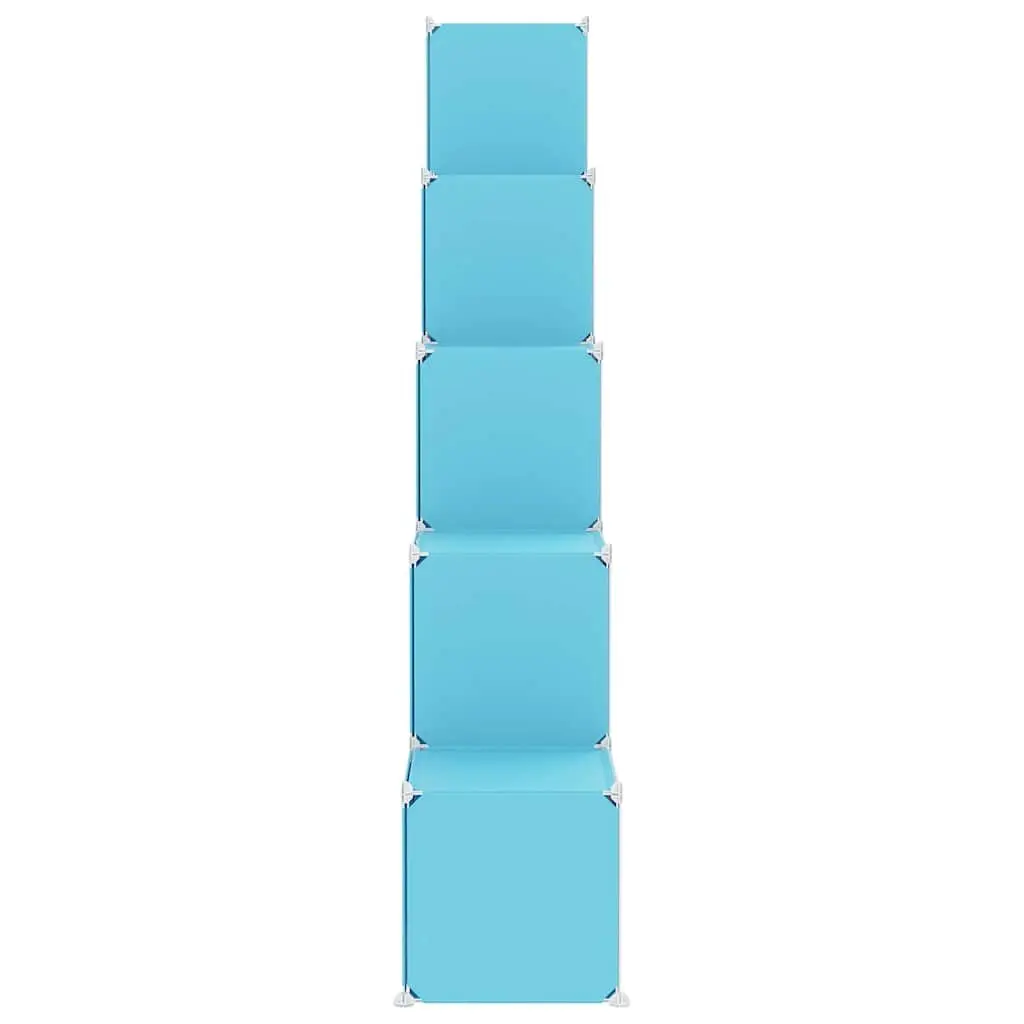 Kids Cube Storage Cabinet Organiser 15 Cubes Blue