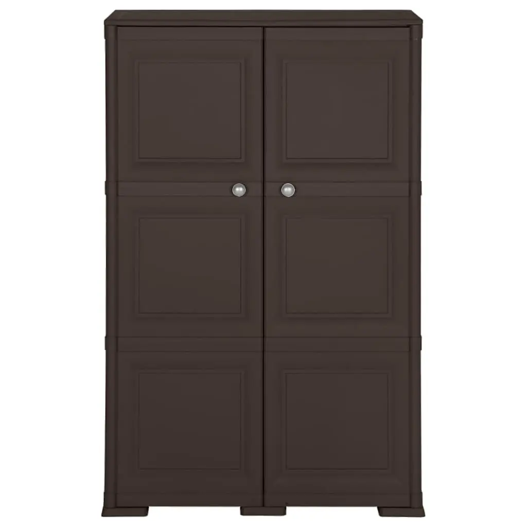 Storage Cabinet Organizer 79x43x125 cm Plastic Brown