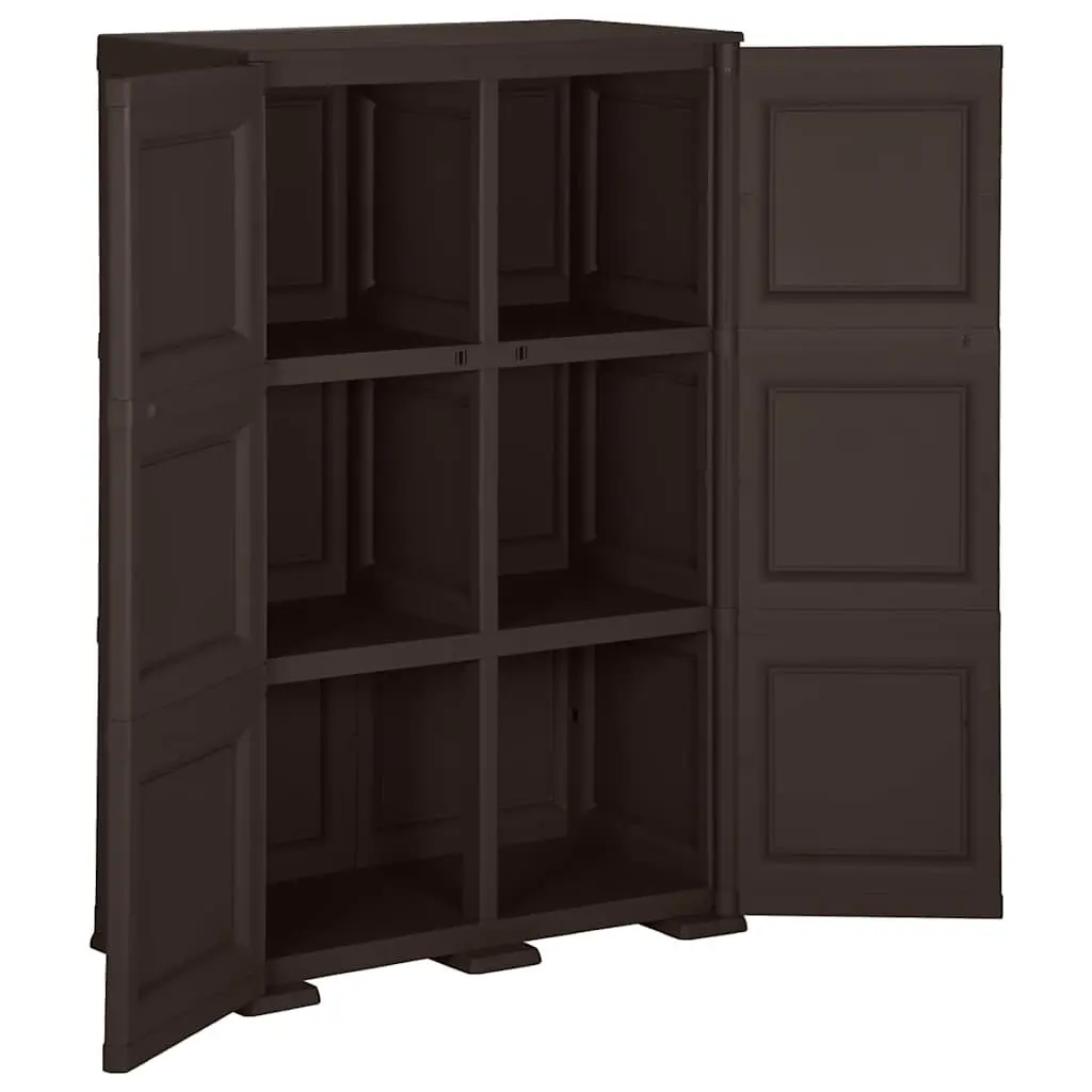 Storage Cabinet Organizer 79x43x125 cm Plastic Brown