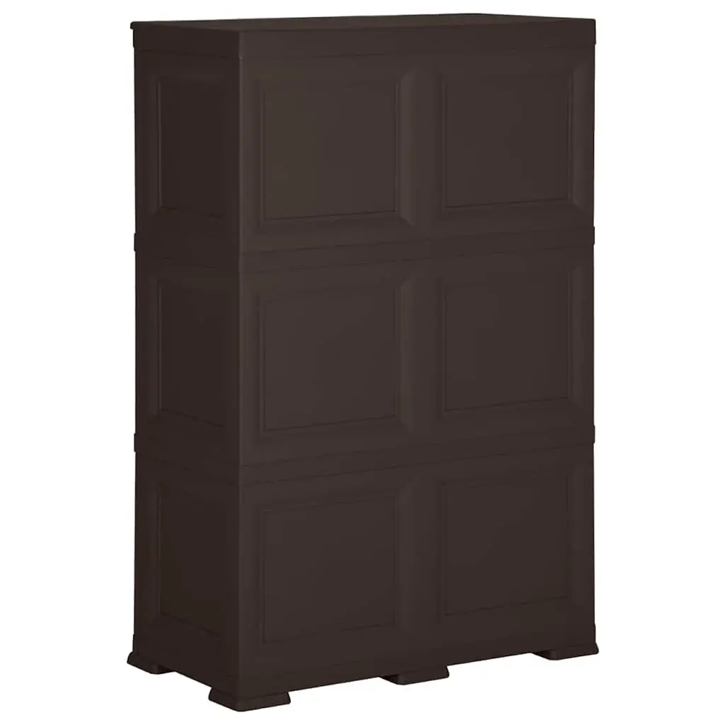 Storage Cabinet Organizer 79x43x125 cm Plastic Brown