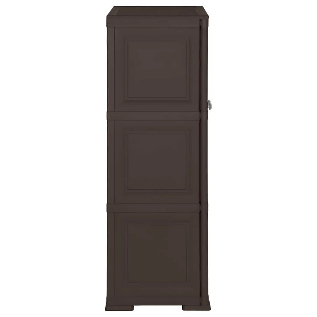 Storage Cabinet Organizer 79x43x125 cm Plastic Brown
