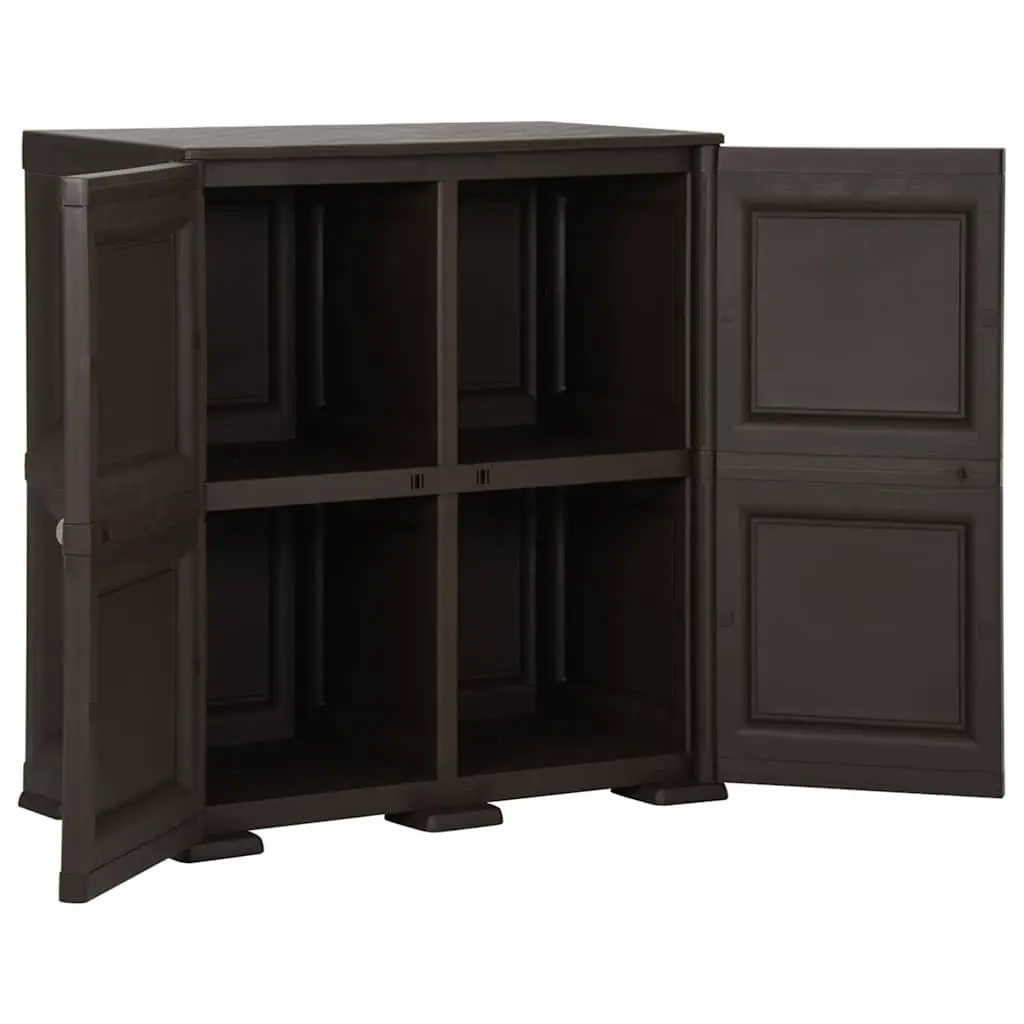 Storage Cabinet Organiser 79x43x85.5cm Brown Plastic