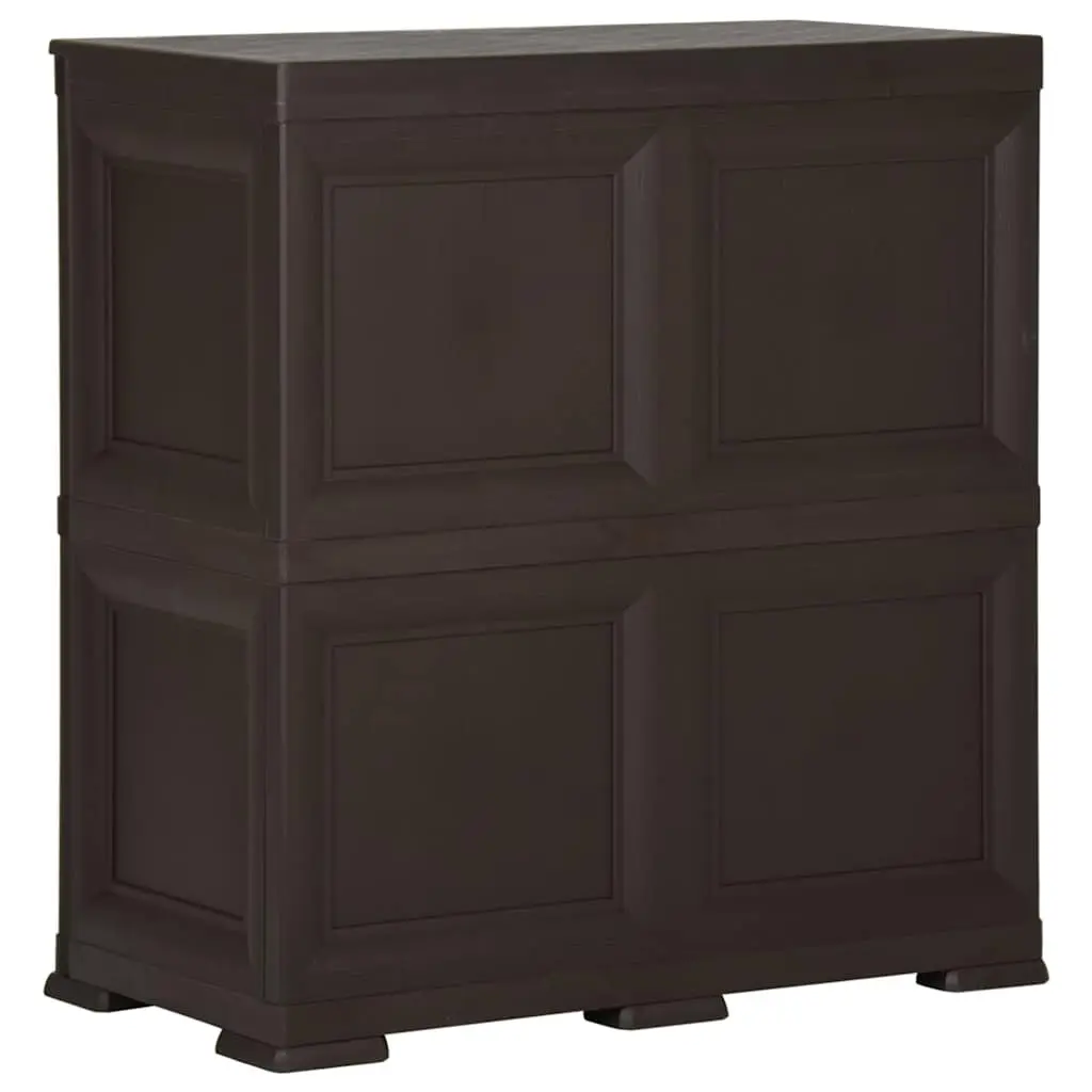 Storage Cabinet Organiser 79x43x85.5cm Brown Plastic