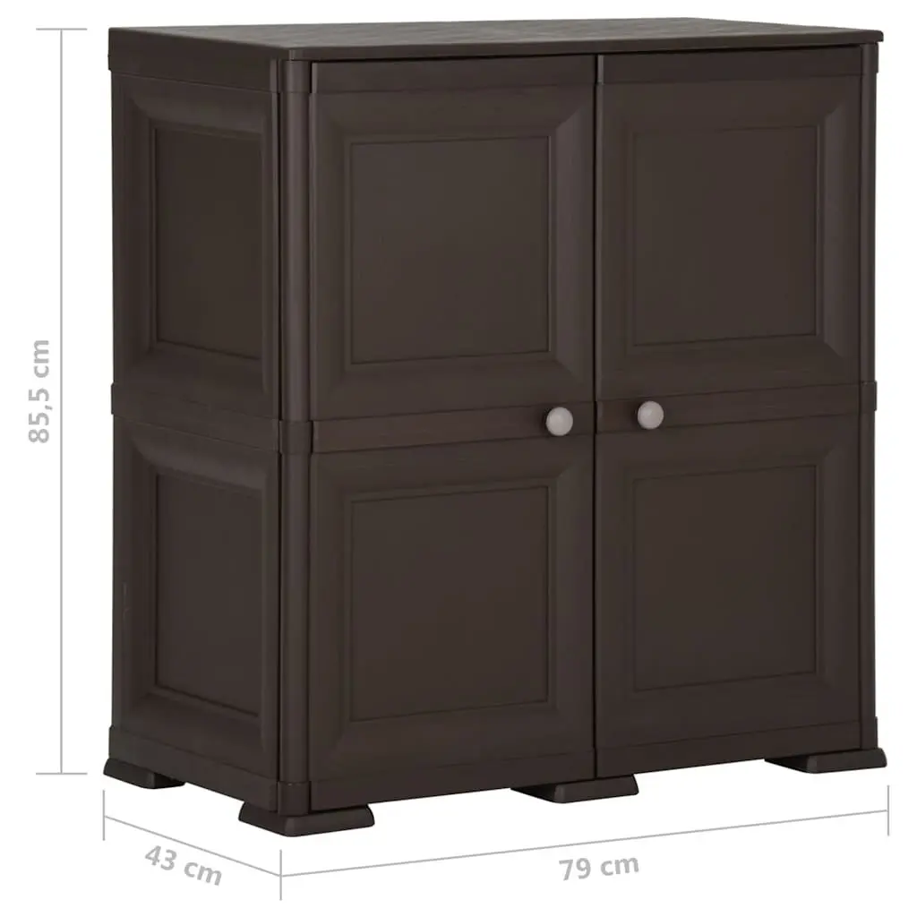 Storage Cabinet Organiser 79x43x85.5cm Brown Plastic